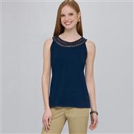 Cut Away Tank, Navy Sky, medium