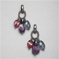 Light Hematite Dangle Earrings x0038, Hematite, medium
