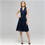 Pleaded Dress With Front Sash., Admiral Navy, small
