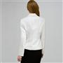 Two Button Notch Collar Jacket., White, small