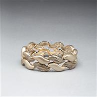 Worn Gold Stretch Bracelet x0039, Gold, medium