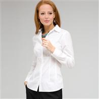 Long Sleeve Seamed Shirt x0012, White, medium