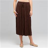 Long Crinkle Skirt x0061, earth brown, medium