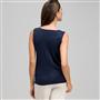 Sleeveless Scoop Neck Shell, , small