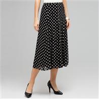 Show Stopper Dot Print Skirt x0046, Black & Ivory, medium