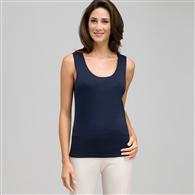Sleeveless Scoop Neck Shell x0019, Admiral Navy, medium