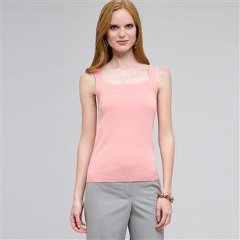 Square Neck Shell, Cameo, large