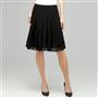 Pleated Skirt With Embroidery., Black, small
