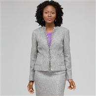 Fringe Trim Jacket x0055, Zinc Multi, medium