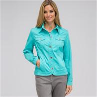 Button Front Jacket x0041, Aqua Haze, medium