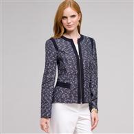 Textured Zip Front Jacket x0033, Ink Multi, medium