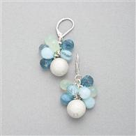 Cluster Drop Earring x0041, Silver, medium