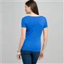 Scoop Neck Tee With Applique x0023, Blue, small