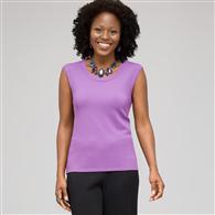 Sleeveless Scoop Neck Shell x0049, Crocus, medium