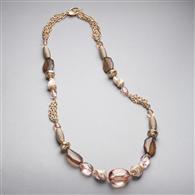 Pink and Brown Slip On x0083, Gold, medium