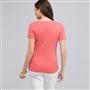 Short Sleeve V-Neck Tee, fiesta coral, small
