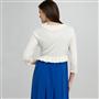 Ruffle Cardigan, Ivory, small