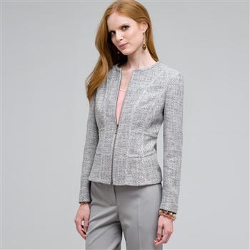 Zip Front Jacket, Slate Multi, large