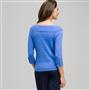 3/4 Sleeve Boat Neck Knit x0086, Blue Fox, small