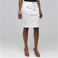 Straight Skirt x0048, White, medium