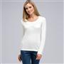 Long Sleeve Appliqued Crew Neck x0054, Sugar, small