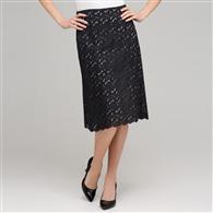 Eyelet Skirt. x0019, Black, medium